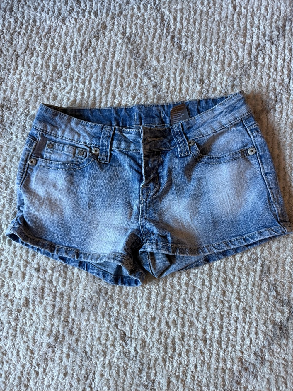Soundgirl Light Blue Denim Short Shorts